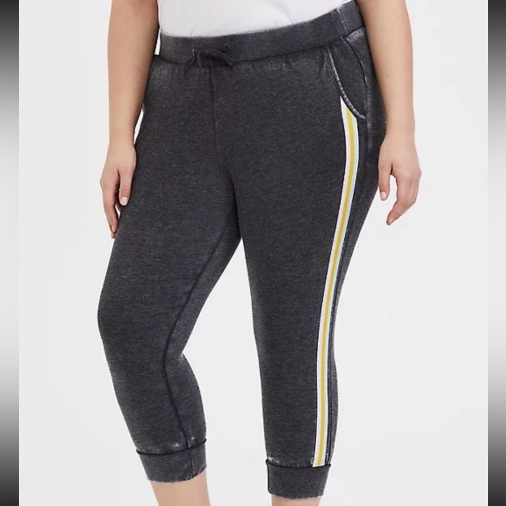 Torrid Burnout Stripe Crop Joggers
